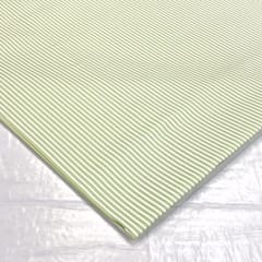 White Strips on Green Glace Cotton Print (2 meter cut piece)