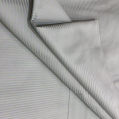 Green Strips on Grey Glace Cotton Printed Fabric