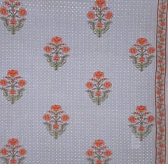 Grey Color Cambric Printed Fabric