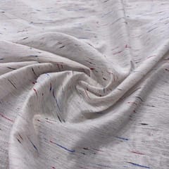 White Chanderi Multi Slub Fabric