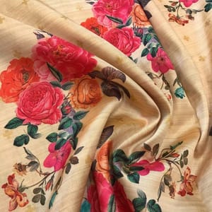 Jacquard Silk Digital Printed Fabric