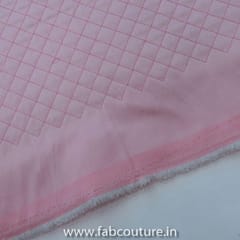 Pink Color Quilted Tafta fabric