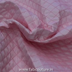 Pink Color Quilted Tafta fabric