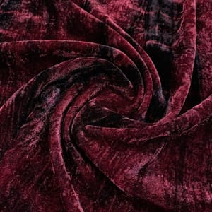 Maroon-Black  Velvet Tie and Dye fabric