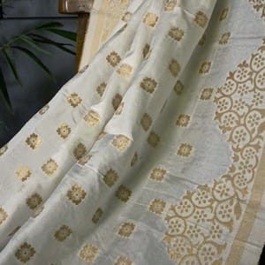 Off-White Dola Banarsi Jacquard Duppata