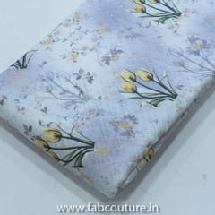 Floral Cotton Embroidered Fabric Print