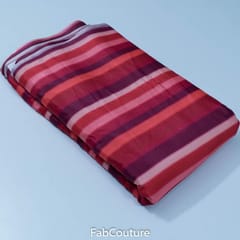 Maroon Colour Chiffon Digital Printed Fabric