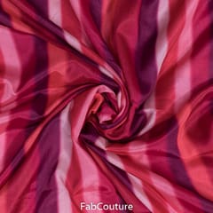 Maroon Colour Chiffon Digital Printed Fabric