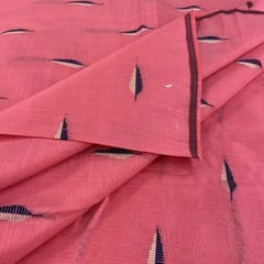 Pink Colour Chanderi Dobby Leaf Booti fabric