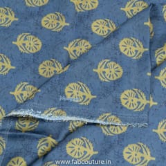 Grey Modal Satin Digital Printed Fabric