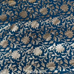 Blue Colour Georgette Foil Print Set