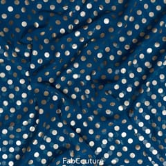 Blue Colour Georgette Foil Print Set