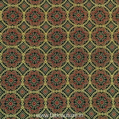 Green Cotton Ajrakh Printed Fabric