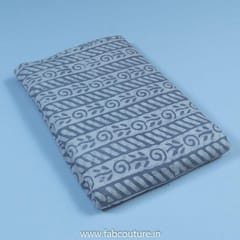 Grey Cotton Kantha Batik Printed Fabric