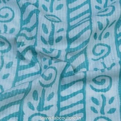 Sea Green Cotton Kantha Batik Printed Fabric