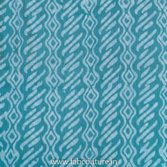 Sea Green Cotton Kantha Batik Printed Fabric