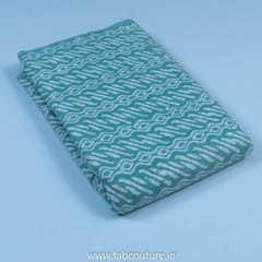 Sea Green Cotton Kantha Batik Printed Fabric