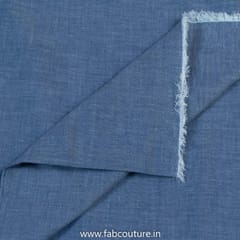 Blue Color Chambray Cotton fabric