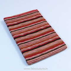 Maroon Cotton Discharge Printed Fabric