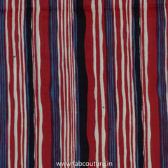 Rust Cotton Discharge Printed Fabric