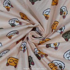 Quirky Cotton Cambric Digital Printed Fabrics