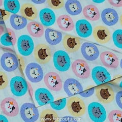 Quirky Cotton Cambric Digital Printed Fabrics