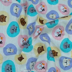 Quirky Cotton Cambric Digital Printed Fabrics