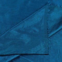 Peacock Blue Color Polyester Raw silk fabric