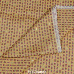 Yellow Color Rayon Foil Print (60 cm cut piece)