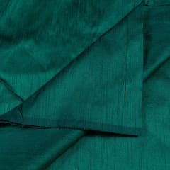 Dark Green Color Polyester Raw silk fabric