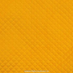 Yellow Polyster Raw Silk Quilted Fabric