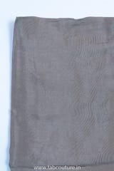 Grey Muslin Embroidered Suit With Shantoon Bottom And Muslin Dupatta