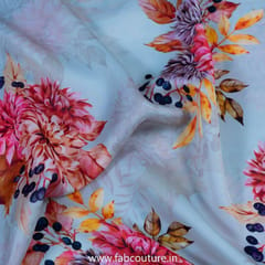 Sage Digital Satin Printed Fabric