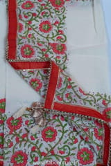 Hand Block Cotton Printed Suit With Cotton Sharara And Cotton Dupatta Stitched Suit Set