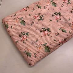 Peach Muslin Print (80 CM Cut Piece )