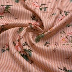 Peach Muslin Print (80 CM Cut Piece )