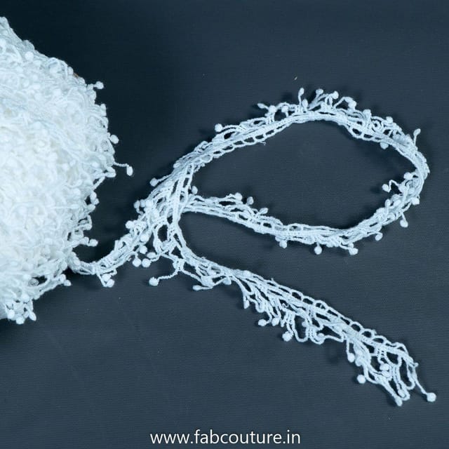 White Dyeble Cotton Lace 10 Meter Piece