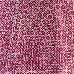 Maroon Color Mashru Silk Ajrakh Printed Fabric