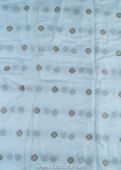 White Dyeable Organza Embroidered Fabric