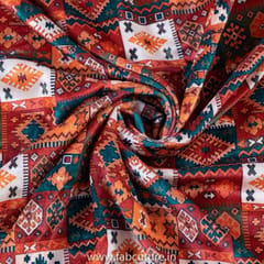 Multi Velvet Digital Printed Fabric