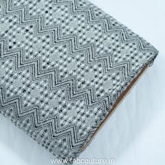 Black & White Jacquard Fabric