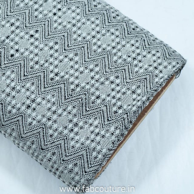 Black & White Jacquard Fabric