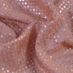 Gajree Color Chinon Chiffon Sequins Embroidered Fabric