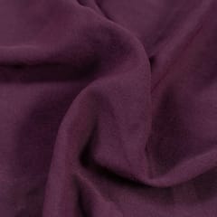 Wine Color Double Georgette Lycra fabric