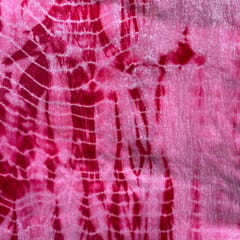 Pink And Magenta Velvet Tie and Dye fabric