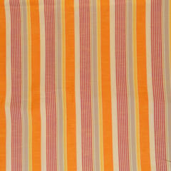 Orange Cotton Strips Printed Fabric