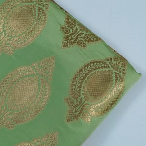 Green Color Brocade fabric