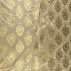 Beige Color Brocade fabric