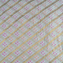 White Dyeable Georgette Jacquard fabric