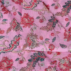 Pink Color Kota Digital Printed Fabric